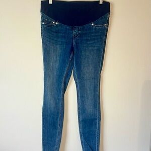 H&M Women's Dark Blue Maternity Jeggings skinny jeans Medium